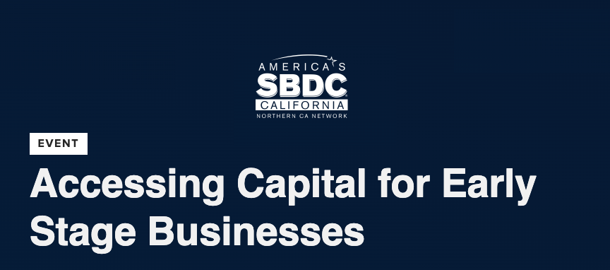 Accessing Capital for Early Stage Businesses Graphic
